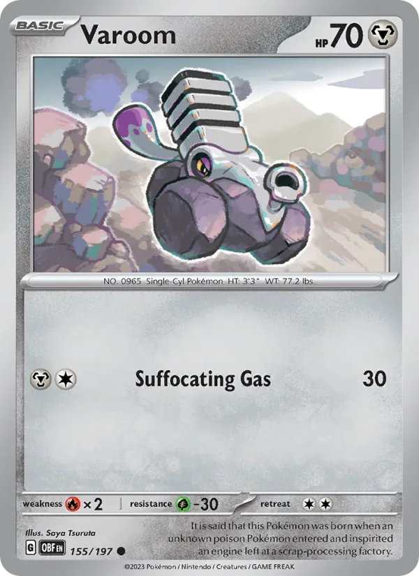 Varoom — Obsidian Flames #155 (Pokémon TCG card)