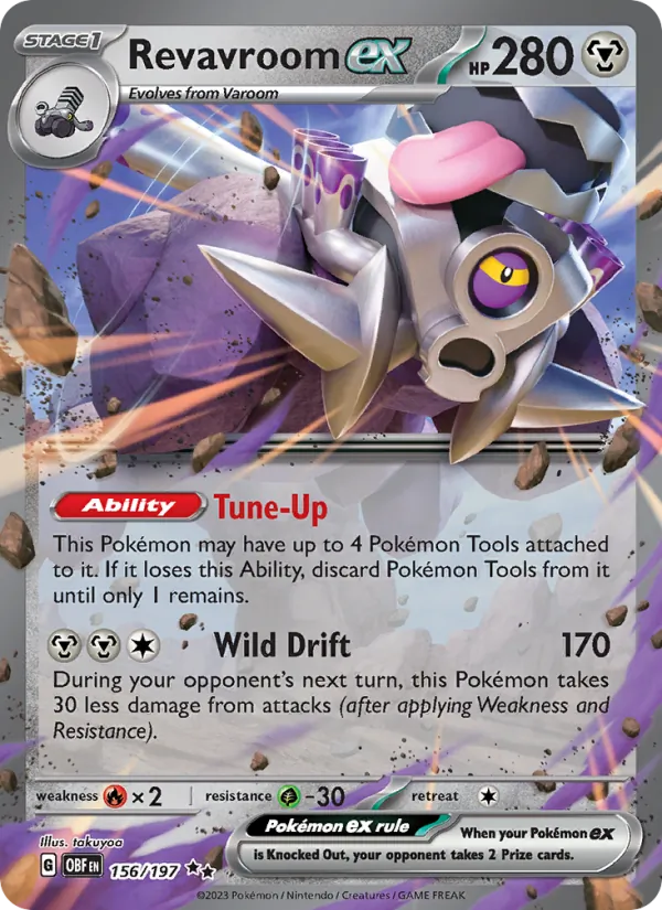 Revavroom ex — Obsidian Flames #156 (Pokémon TCG card)