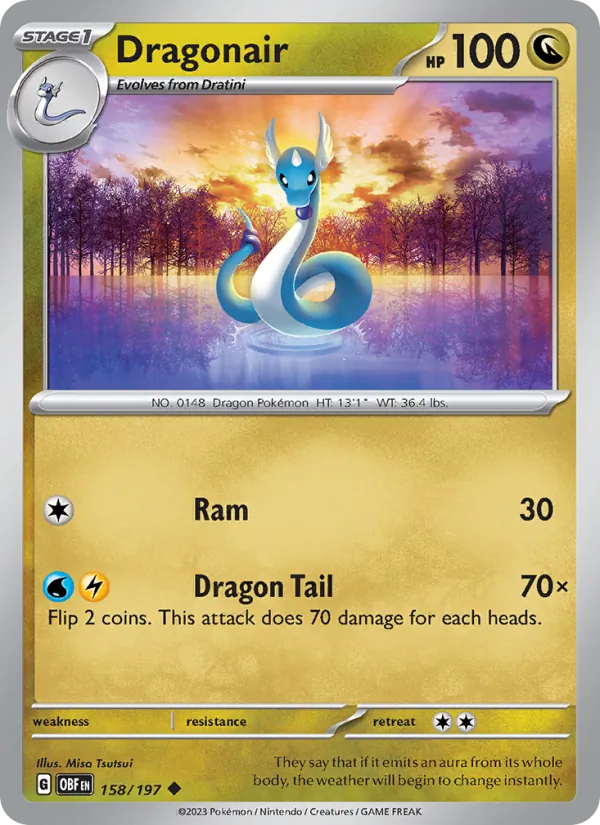 Dragonair — Obsidian Flames #158 (Pokémon TCG card)