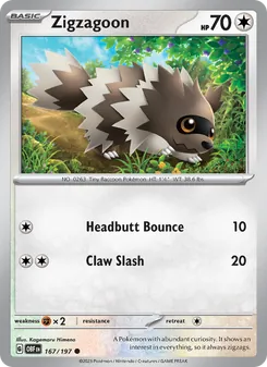 Zigzagoon (Obsidian Flames #167)