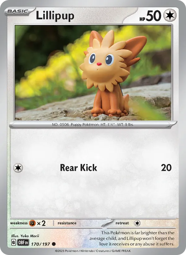 Lillipup — Obsidian Flames #170 (Pokémon TCG card)