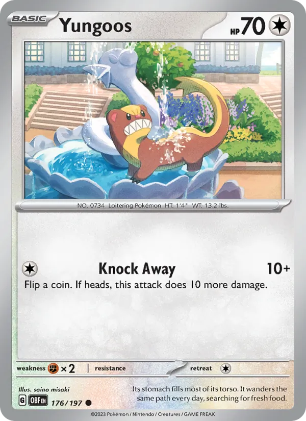 Yungoos — Obsidian Flames #176 (Pokémon TCG card)