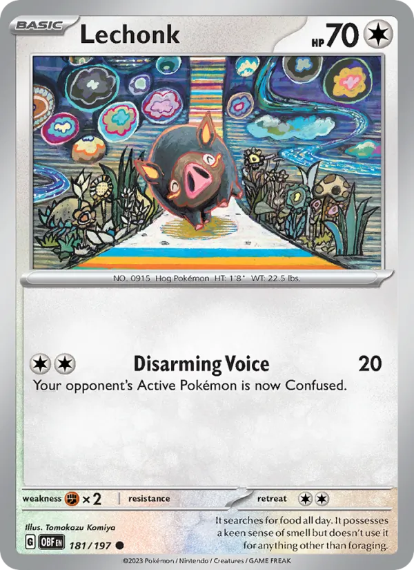 Lechonk — Obsidian Flames #181 (Pokémon TCG card)