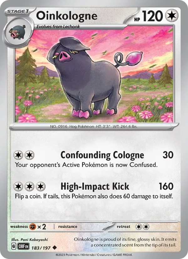 Oinkologne — Obsidian Flames #183 (Pokémon TCG card)