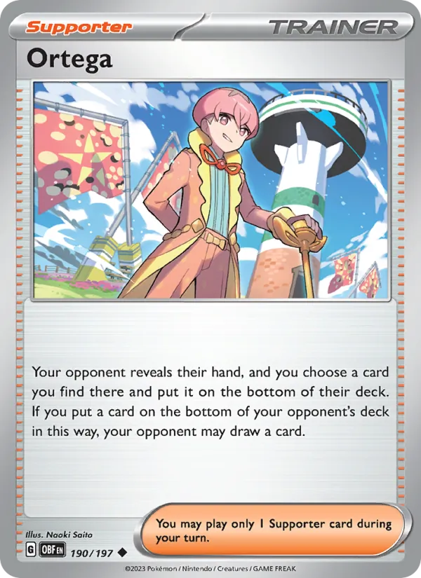Ortega — Obsidian Flames #190 (Pokémon TCG card)