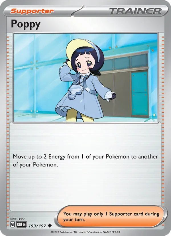 Poppy — Obsidian Flames #193 (Pokémon TCG card)