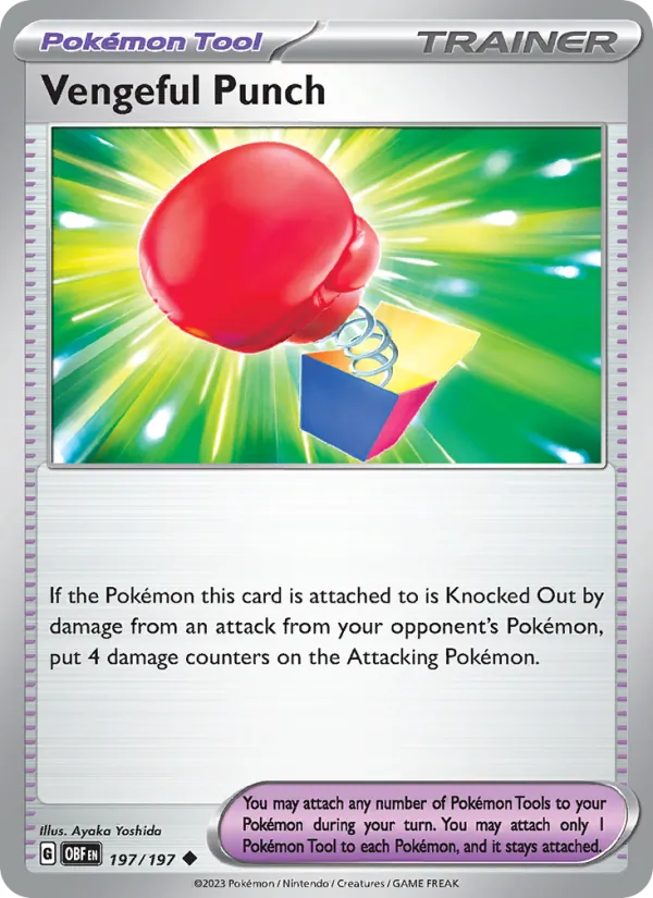Vengeful Punch — Obsidian Flames #197 (Pokémon TCG card)