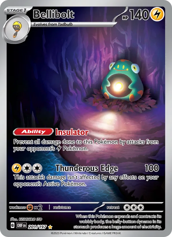 Bellibolt — Obsidian Flames #201 (Pokémon TCG card)