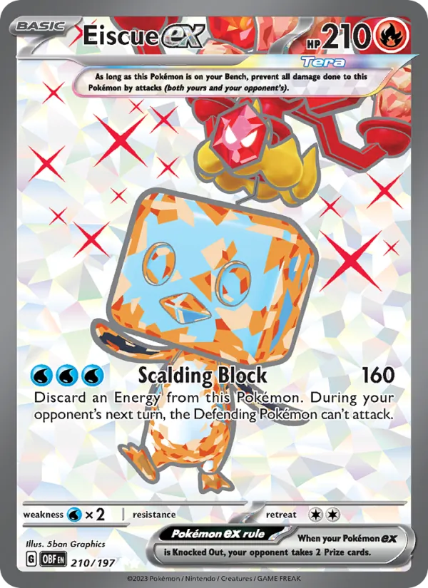 Eiscue ex — Obsidian Flames #210 (Pokémon TCG card)