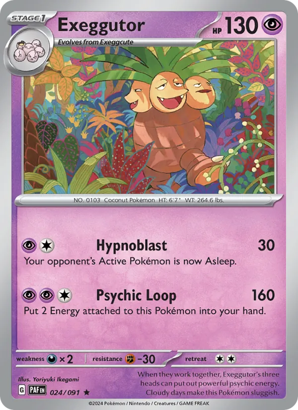 Exeggutor — Paldean Fates #024 (Pokémon TCG card)
