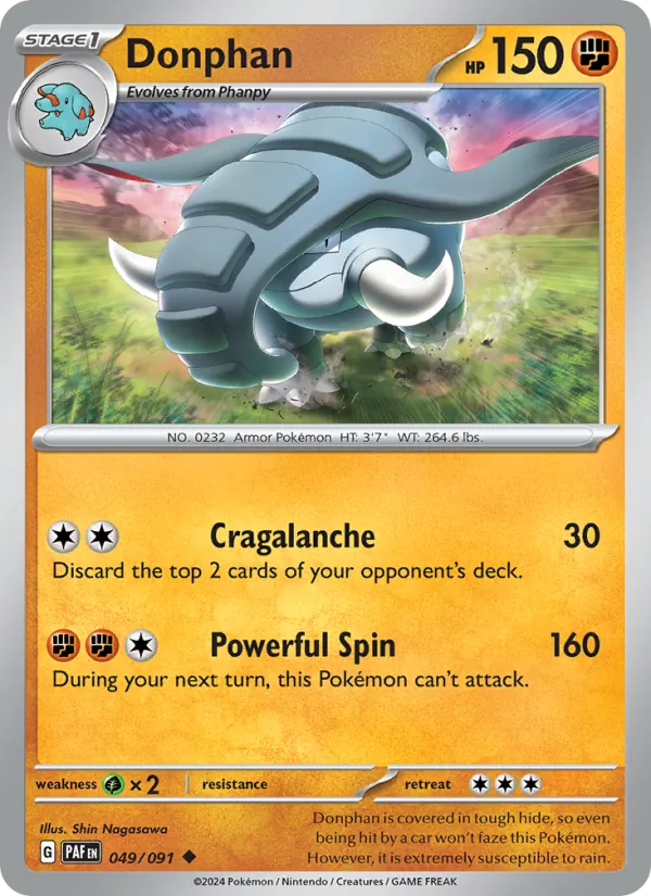 Donphan — Paldean Fates #049 (Pokémon TCG card)