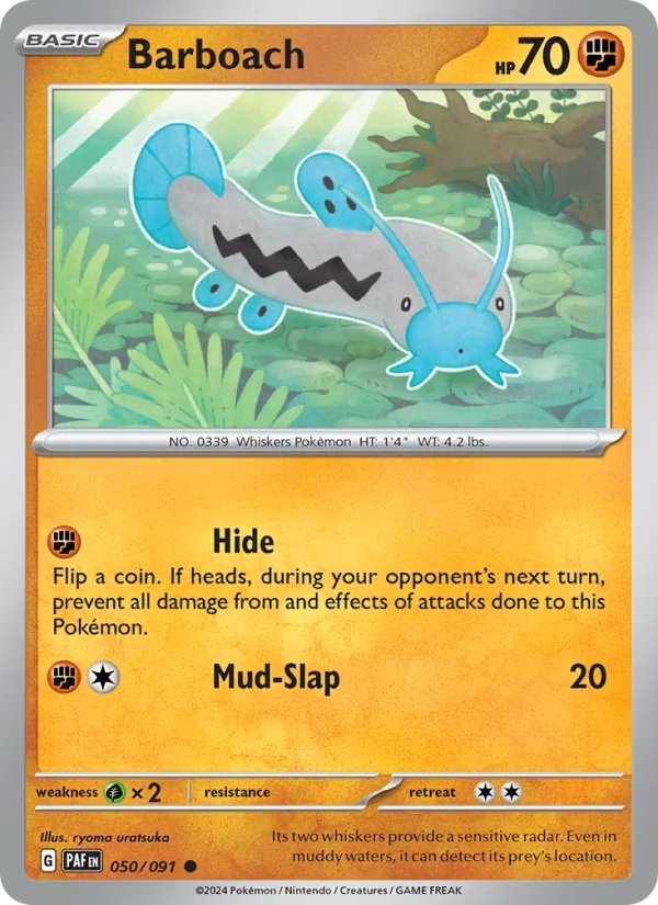 Barboach — Paldean Fates #050 (Pokémon TCG card)