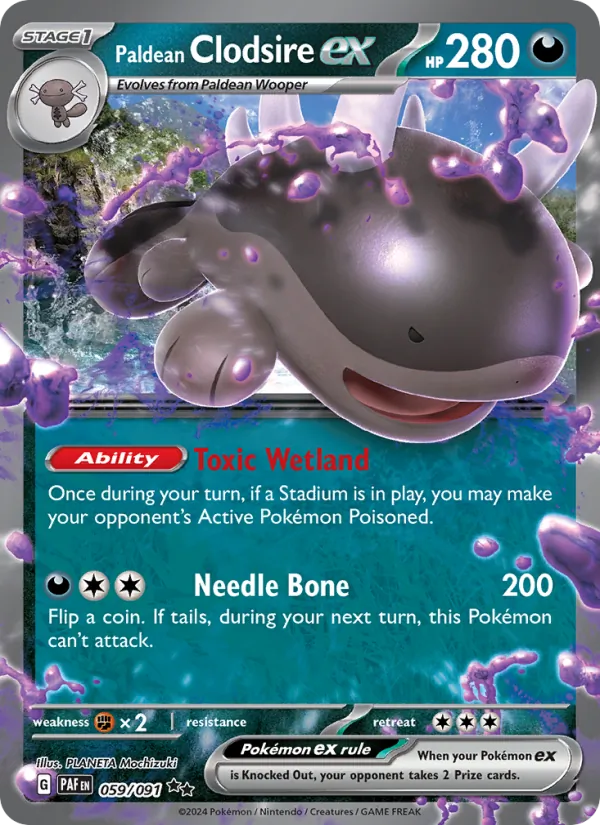 Paldean Clodsire ex — Paldean Fates #059 (Pokémon TCG card)