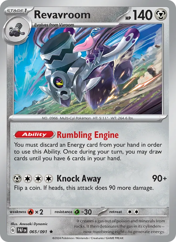Revavroom — Paldean Fates #065 (Pokémon TCG card)