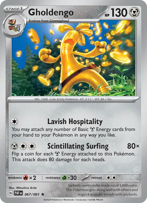Gholdengo — Paldean Fates #067 (Pokémon TCG card)