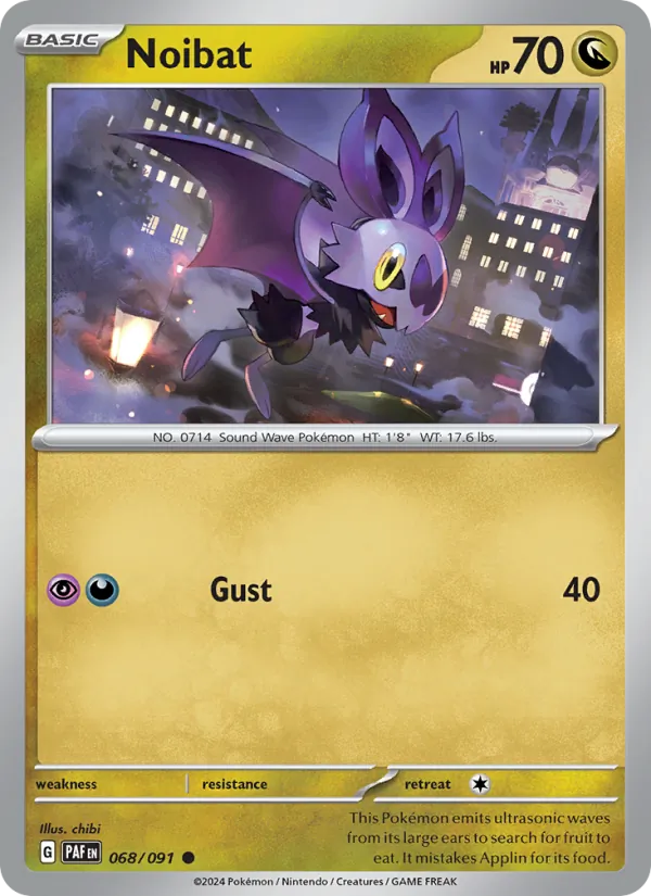 Noibat — Paldean Fates #068 (Pokémon TCG card)