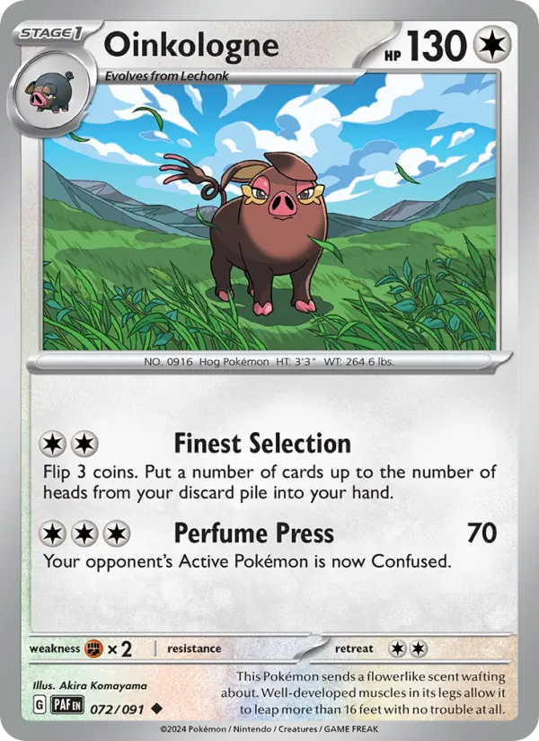 Oinkologne — Paldean Fates #072 (Pokémon TCG card)