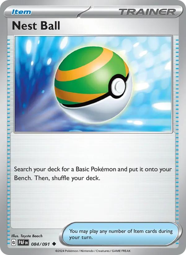 Nest Ball — Paldean Fates #084 (Pokémon TCG card)