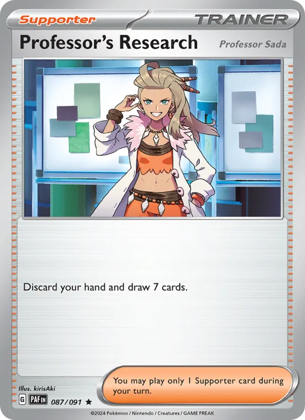 Professor's Research — Paldean Fates #087 (Pokémon TCG card)