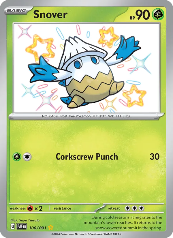 Snover — Paldean Fates #100 (Pokémon TCG card)