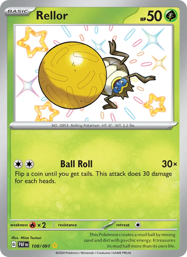 Rellor — Paldean Fates #108 (Pokémon TCG card)