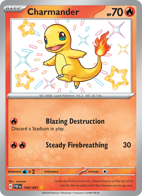 Charmander — Paldean Fates #109 (Pokémon TCG card)
