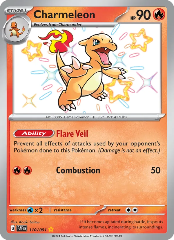 Charmeleon — Paldean Fates #110 (Pokémon TCG card)