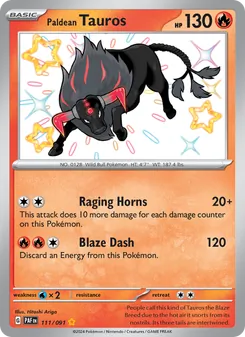 Paldean Tauros (Paldean Fates #111)