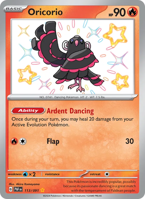 Oricorio — Paldean Fates #113 (Pokémon TCG card)