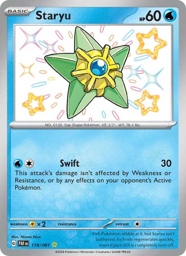 Staryu — Paldean Fates #118 (Pokémon TCG card)