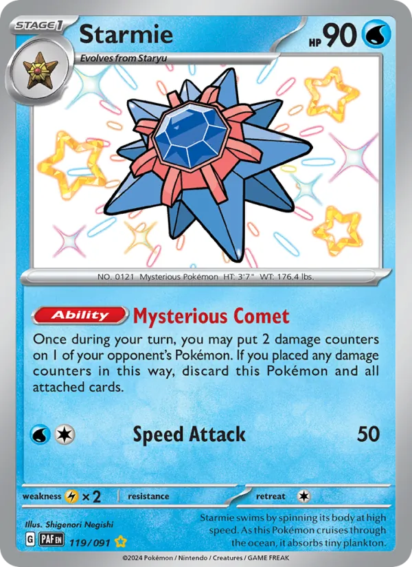 Starmie — Paldean Fates #119 (Pokémon TCG card)