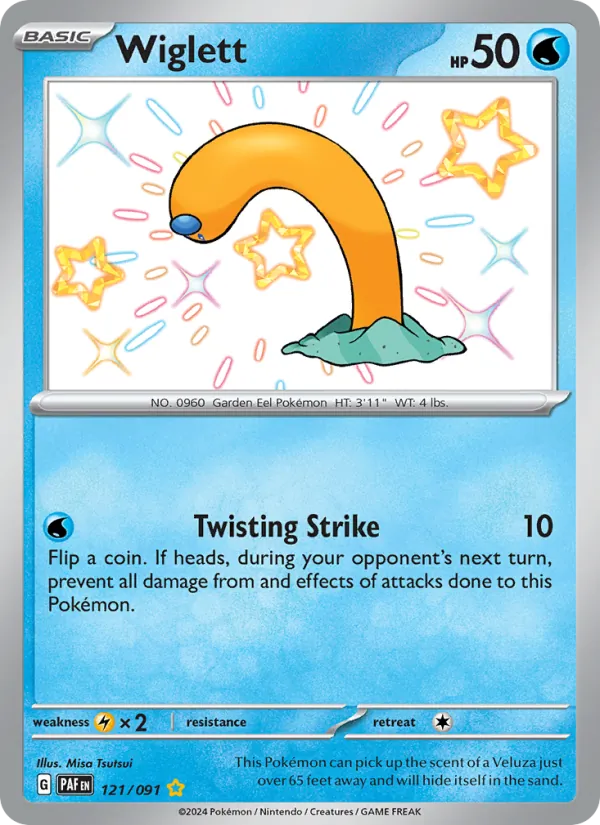 Wiglett — Paldean Fates #121 (Pokémon TCG card)