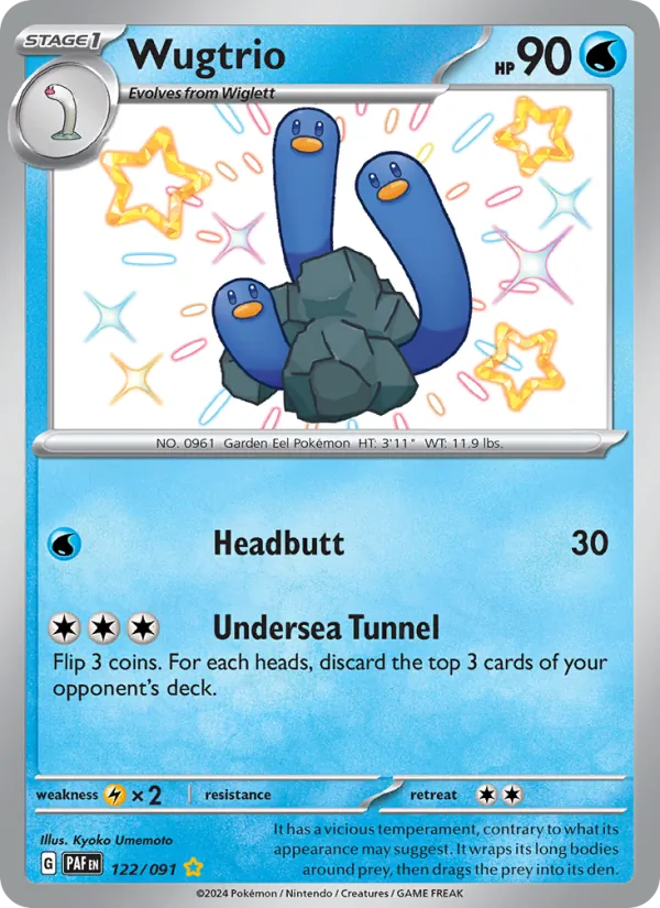 Wugtrio — Paldean Fates #122 (Pokémon TCG card)