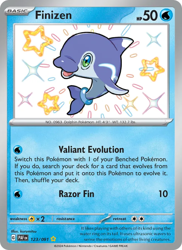 Finizen — Paldean Fates #123 (Pokémon TCG card)