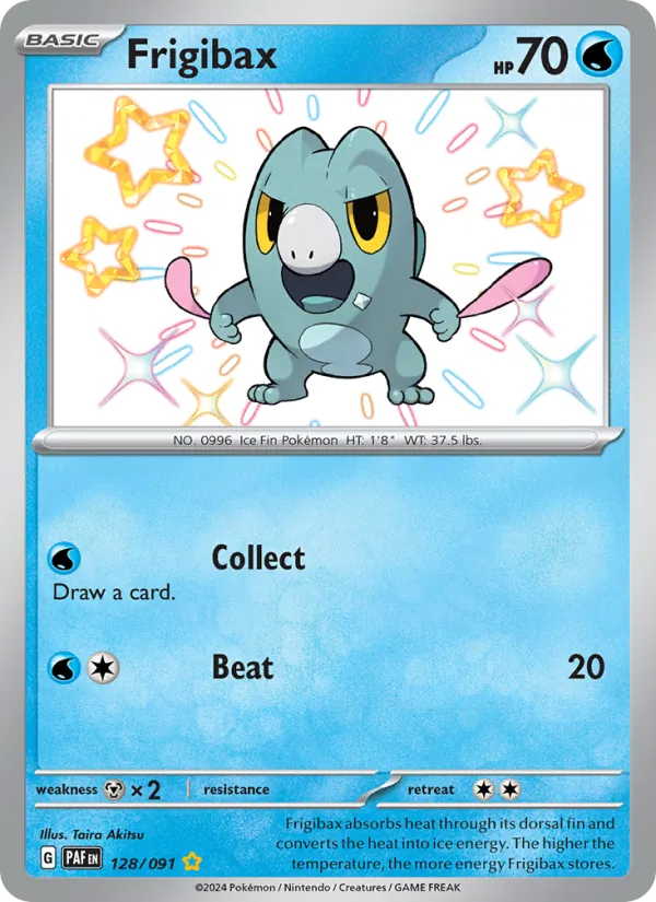 Frigibax — Paldean Fates #128 (Pokémon TCG card)