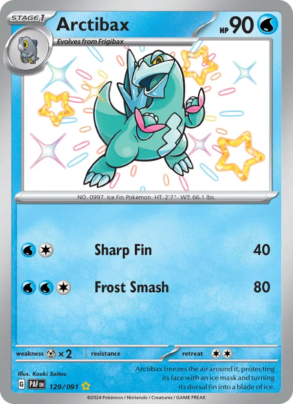 Arctibax — Paldean Fates #129 (Pokémon TCG card)