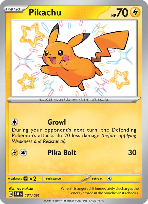 Pikachu — Paldean Fates #131 (Pokémon TCG card)