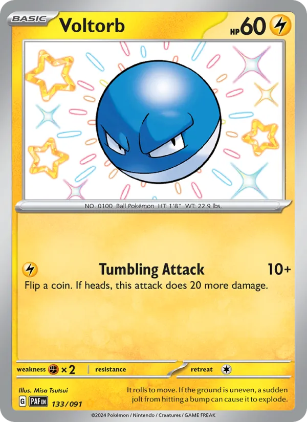 Voltorb — Paldean Fates #133 (Pokémon TCG card)
