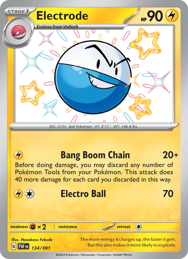 Electrode — Paldean Fates #134 (Pokémon TCG card)