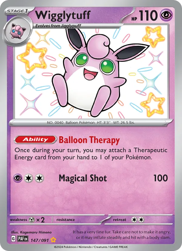 Wigglytuff — Paldean Fates #147 (Pokémon TCG card)