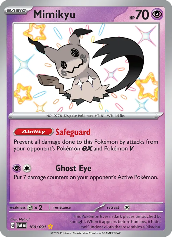 Mimikyu — Paldean Fates #160 (Pokémon TCG card)