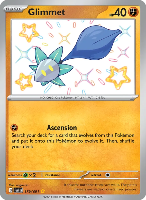 Glimmet — Paldean Fates #179 (Pokémon TCG card)