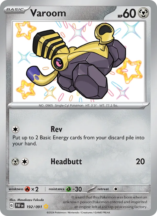 Varoom — Paldean Fates #192 (Pokémon TCG card)