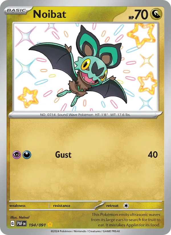 Noibat — Paldean Fates #194 (Pokémon TCG card)