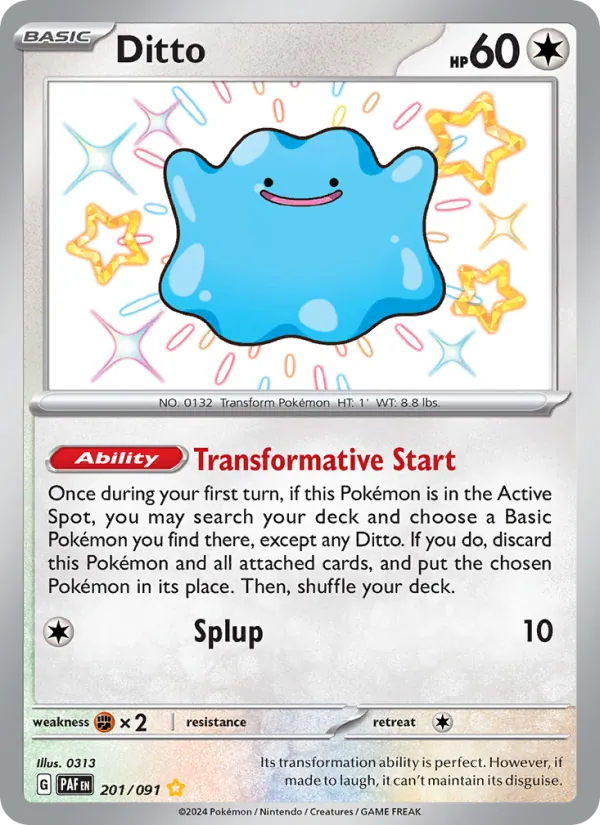 Ditto — Paldean Fates #201 (Pokémon TCG card)