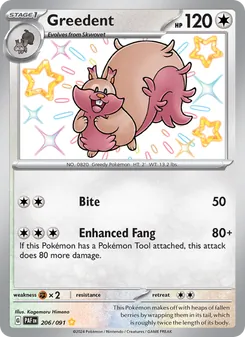 Greedent (Paldean Fates #206)