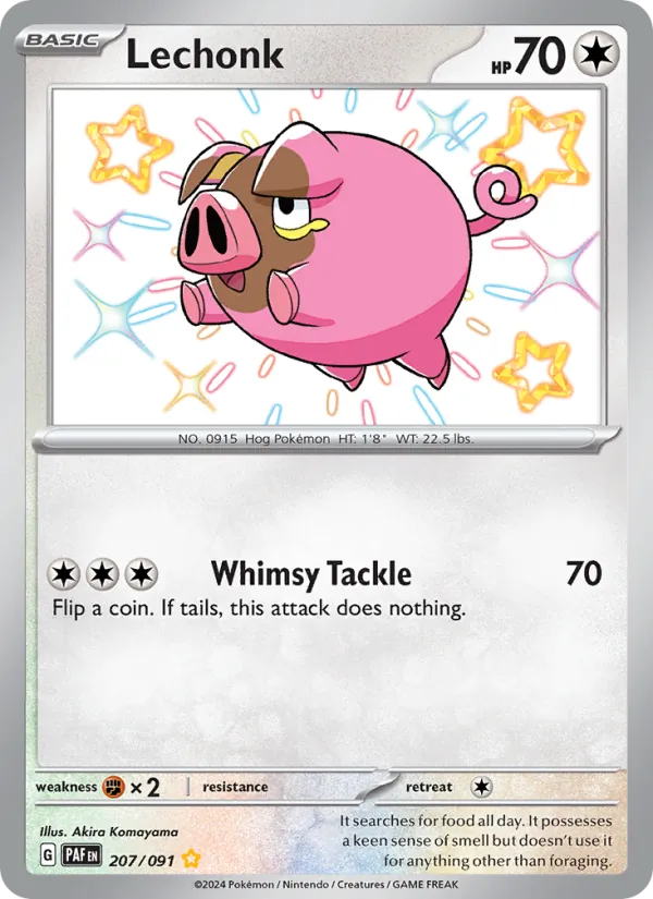 Lechonk — Paldean Fates #207 (Pokémon TCG card)