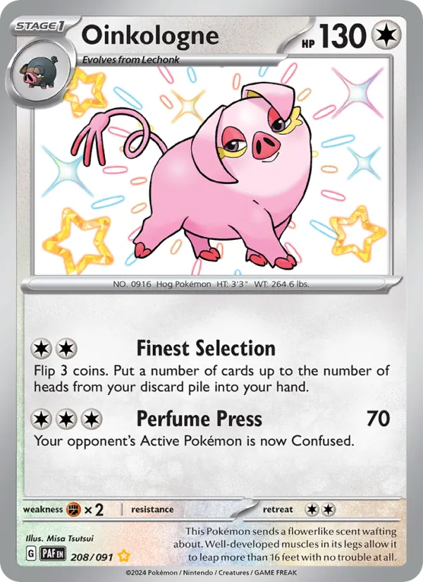 Oinkologne — Paldean Fates #208 (Pokémon TCG card)