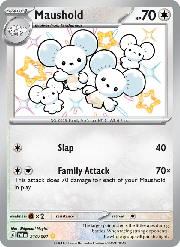 Maushold — Paldean Fates #210 (Pokémon TCG card)