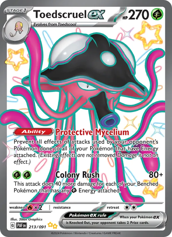 Toedscruel ex — Paldean Fates #213 (Pokémon TCG card)